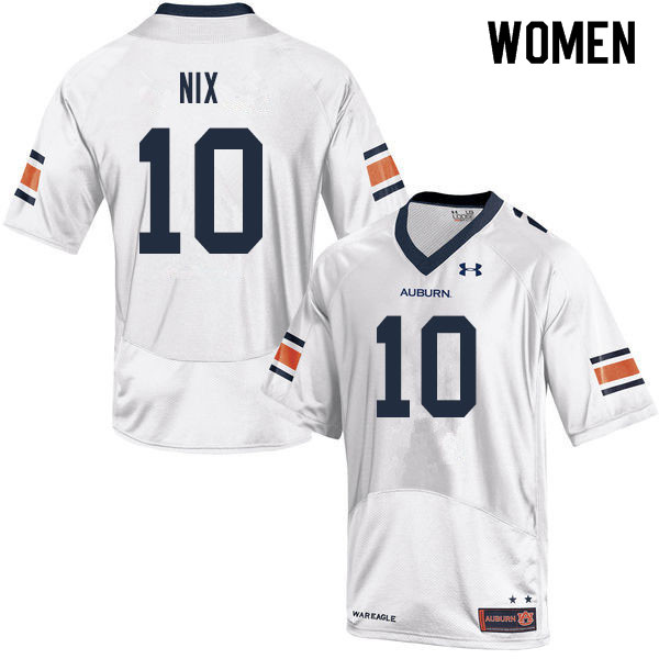 Auburn Tigers Women's Bo Nix #10 White Under Armour Stitched College 2019 NCAA Authentic Football Jersey COK0674BZ